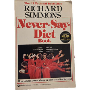 Richard Simmons' Never-Say-Diet Book Vintage 1982 Paperback